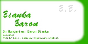 bianka baron business card